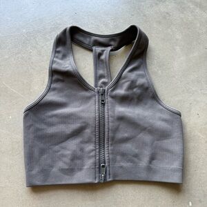 SET Active / Front Zip Sports Bra / Gray